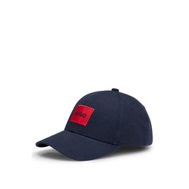 HUGO Mens Men-X 581-RL Cotton-Twill Cap with red Logo Label