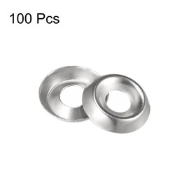sourcing map #10 304 Stainless Steel Cup Washer Countersunk for Screw Bolt 100pcs