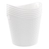 Begale 6-Pack Large Plastic Storage Baskets, 30 L Round Plastic