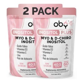 Pack 600g Myo Chiro Inositol Plus Acido Folico Prebioticos Vitaminas Zinc 4100mg Porcion Balance Hormonal Mujer Sop Mayo Oby Suplemento Polvo Sabor