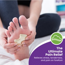 Premium Dancers Pads for Ball of feet Pain - Sesamoiditis Pads - Made in USA - 1/4" Thick Adhesive Skived Felt - 12 Pieces - Right Foot