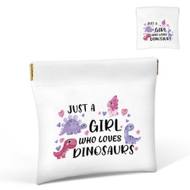URMISU Dinosaur Lover Cosmetic Bag with Mirror Small Makeup Bag for Purse, Portable Cosmetic Pouch Travel Toiletry Bag Organizer, Friendship Gifts for Women Best Friend Birthday Gifts, 04