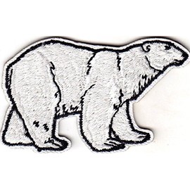 POLAR BEAR - ANIMALS - ZOO - BEARS - Iron On Embroidered Applique Patch