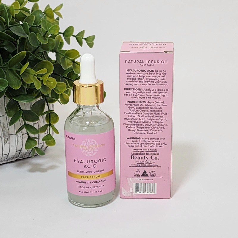 Natural Infusion Hyaluronic Acid Face Serum w/ Vitamin C &