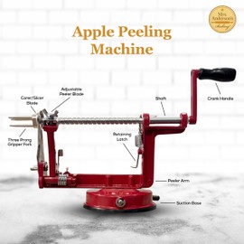 Mrs. Anderson’s Baking Apple Peeling Machine with Strong Suction Base, Includes C-Clamp