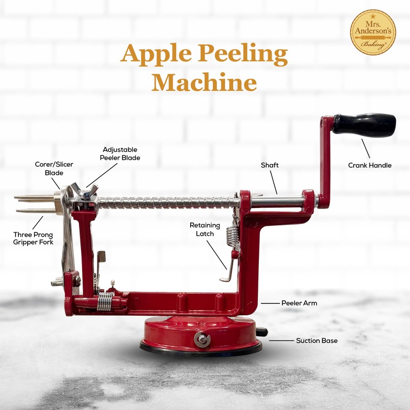 Mrs. Anderson’s Baking Apple Peeling Machine with Strong Suction Base,