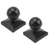 Plum Fittings 4" x 4" Square Black Aluminum Ball Post