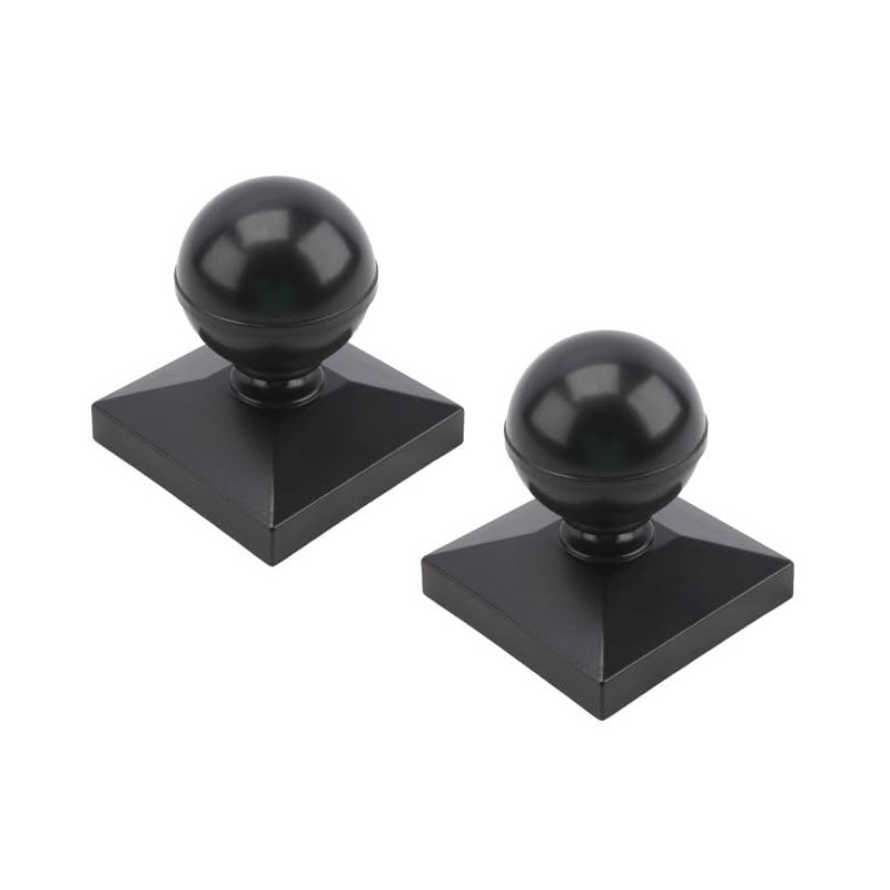 Plum Fittings 4" x 4" Square Black Aluminum Ball Post