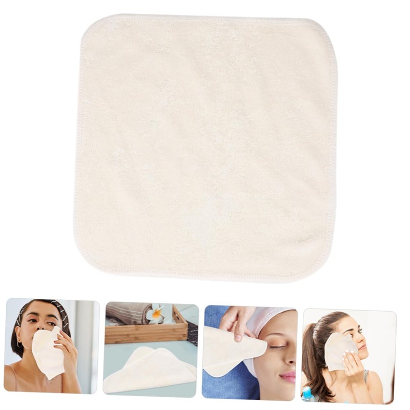 Beavorty Sets Bamboo Face Towels Exfoliating Washcloths Large Absorbent Square