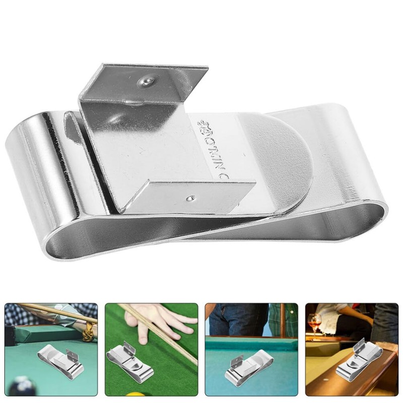 Sosoport Snooker Pool Chalk Holder Clamp Magnetic Billiard Accessory Metal