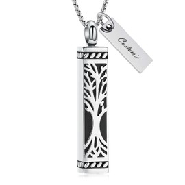 Tree of Life Urn Necklaces for Ashes - Men & Women Cremation Jewelry Memorial Pendants