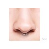 PIERCINGLINE Titanium O-Ring + Bendable Ball Silver Lip Eyebrow Nose