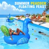 DeeprBetter Inflatable Peacock Pool Float, Gaint Funny Pool Floats Adults,