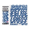 Stiffie STIFFIE Whipline Silver/Navy 3" Boat & PWC Registration Decals