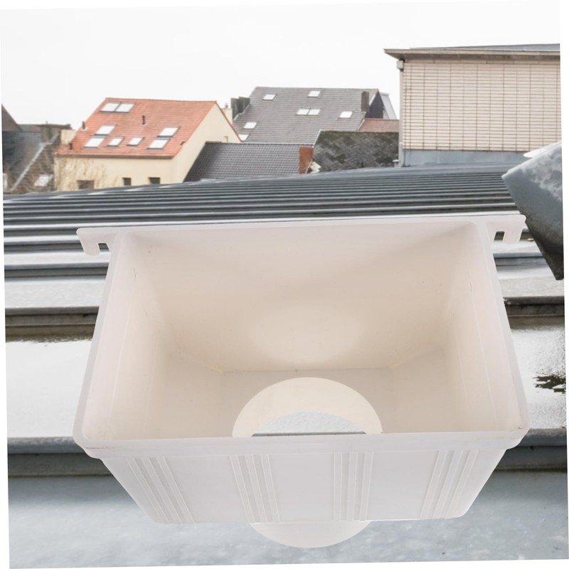 OSALADI Downspout Gutter Water Funnel PVC Downpipe Adapter 10.63 x