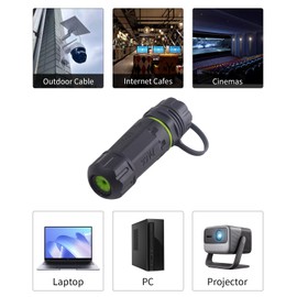 Poyiccot 10Gbps Waterproof USB C Female to Female Adapter, Waterproof USB C Connector Coupler, Pass Through USB C Bulkhead Connector, USB Type C 3.1 Outdoor Charging Socket for Data Transfer,1pcs