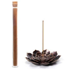 Incienso Inciensos Aromaticos Sándalo incienso línea inciensos para Buda incienso dormitorio casa aromaterapia desodorante desodorante incienso natural (Quemador de incienso+Incienso de sándalo)