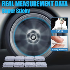 EZISOE 1OZ Adhesive Wheel Weights, Grey 1 oz Stick on Wheel Weights,A Box of 18 Strips, 4 Segments/Strip (72 oz Pack)
