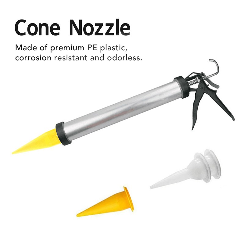 50Pcs Caulk Cone Nozzle PE Plastic Fine Tip Reusable Caulking