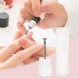 VOCOSTE Nail Drill Bit, Nail Drill Bit, Nail Machine Bit, Nail Art Tool, Cuticle Treatment, Exfoliating, Polishing, Nail Polishing, For Home Salons, Nail Care, Medium Size, Medium Teeth