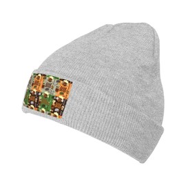 BREAUX Beer Warm Knitted Hat, Neutral, Fashionable, Soft, Lightweight, Printed Fisherman Hat.