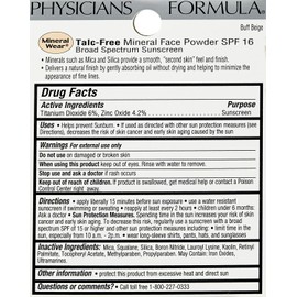 Physicians Formula Mineral Wear Talc-Free Mineral Face Powder, Buff Beige #2797