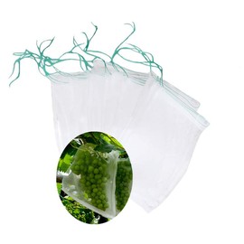 Belit Net Bags 15 Pcs Protection Tomatoes Bag with Drawstring Nylon Mesh Reusable Fruit Bags for Fruit Trees Plant Prevent (13.7"x9.8")