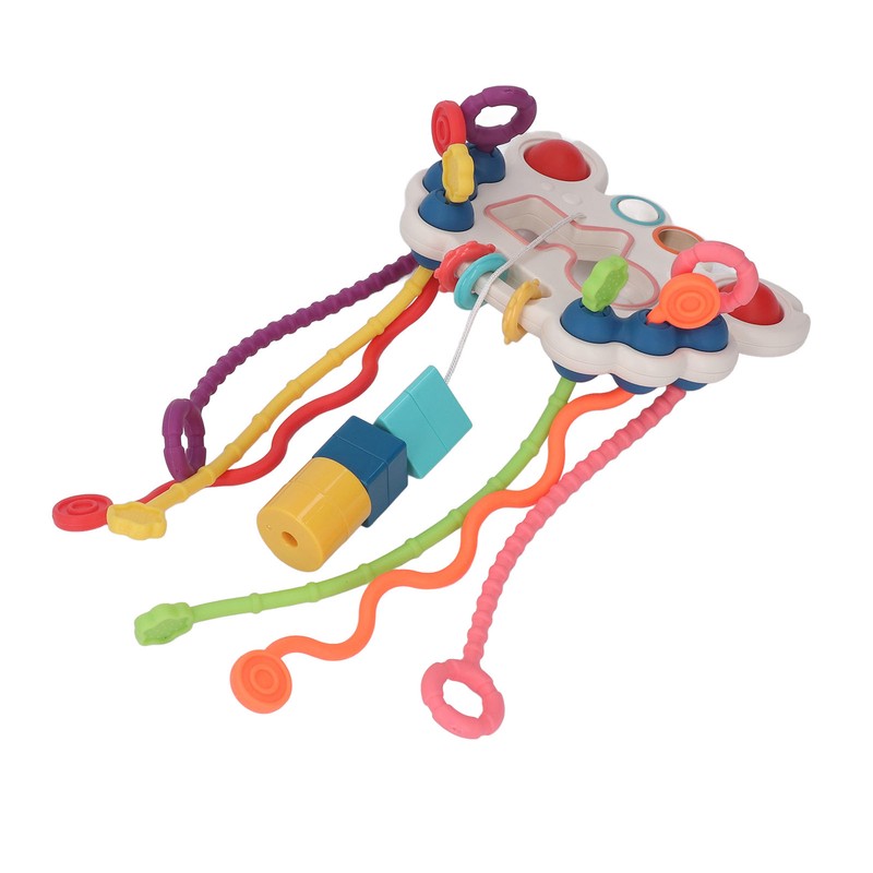 Pull String Interactive Toy Plastic Colorful Pulling Toy for Visual