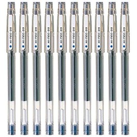 Pilot Hi-Tec-C 05 Gel Ink Pen, Fine Point 0.5mm, Blue Ink, Value Set of 10