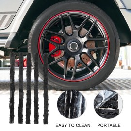 100PCS Bike Car Tyre Tubeless Seal Strip Plug Tire Puncture Repair Recovery Kit