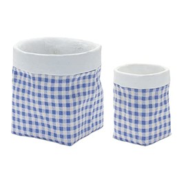 Melrose Set of 2 Cement Pot with Blue Finish 85046DS
