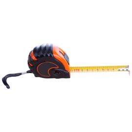 Brandsseller Tape Measure Length 5 m Tape Width 18 mm - Extra Strong Curved Band - Robust Plastic Housing - Lock - Automatic Return - Belt Clip