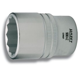 HAZET 900AZ-13/16 38 mm 12-Point Traction Profile Socket - Chrome-Plated/Polished