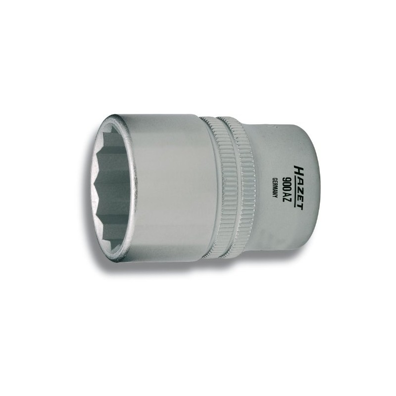 HAZET 900AZ-13/16 38 mm 12-Point Traction Profile Socket - Chrome-Plated/Polished