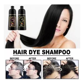 Para 2pc Shampoo Para Cubrir Canas Tinte Negro 