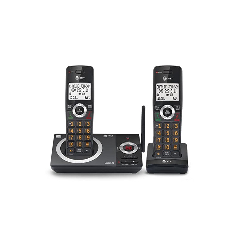 AT&T CL82219 DECT 6.0 2-Handset Cordless Phone for Home with