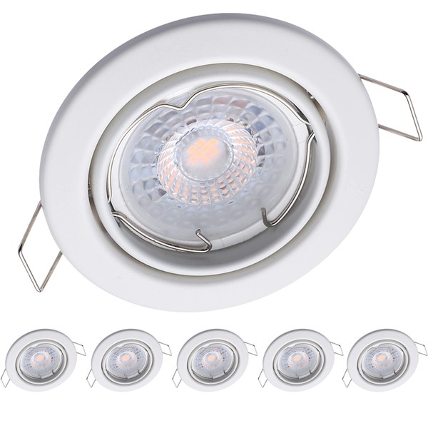 6 x Octaplex recessed luminaires swivelling Dijon with Nice LED