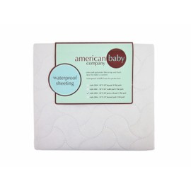 American Baby Company Waterproof Embossed Quilt-like Portable/Mini Protective Mattress Pad Cover, White