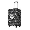 Richugui Cute Black and White cat Pattern Luggage Cover Elastic