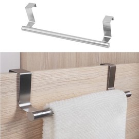 Towel Rail Over the Door Towel Holder Stainless Steel Stainless Steel Anti Slip Over Rea Towel Holders Without Drilling Waterproof and Rustproof for Kitchens & Bathrooms - 23.5cm