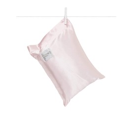 Little Giraffe Satin Decor Pillow - Ultra-Soft Feather Yarn Knit with Elegant Satin Trim - 10" x 13", Pink