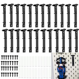 meeeyya Wall Mount Compatible with Speed Champions Sets, Wall Bracket for Speed of Champions,Vertical Wall Mount for Brick Cars (24 Packs)