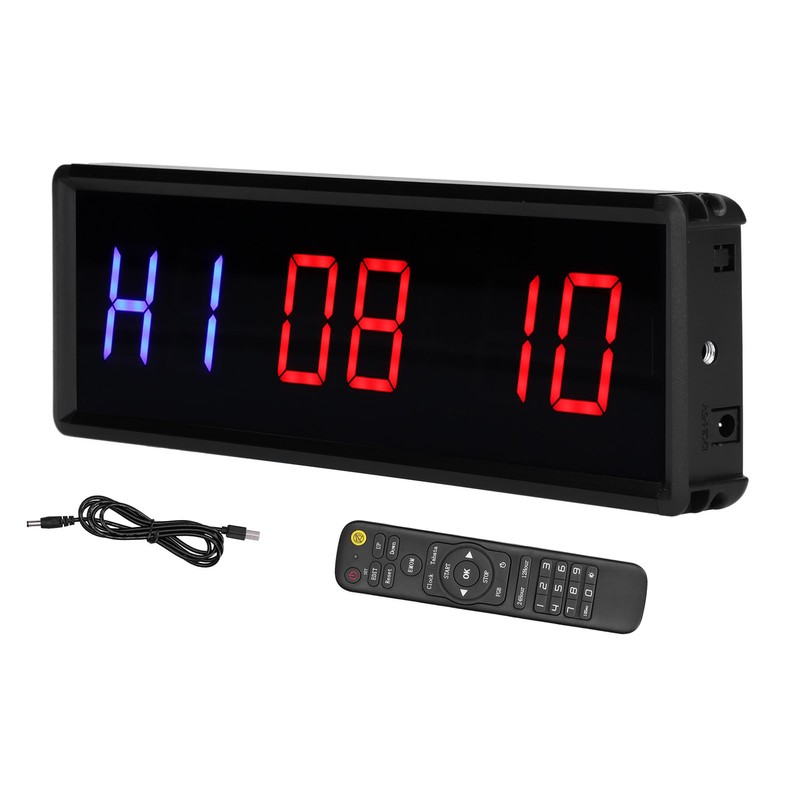 LED Interval Timer Gym Workout Count Down/Up Clock Stopwatch for
