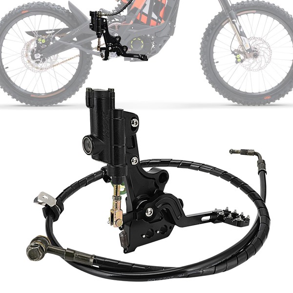 IUVWISN Motorcycle Hydraulic Foot Brake Pedal Lever Kit CNC for Surron Sur Ron Light Bee X/S/LBX Segway X260 X160 Electric Dirt Bike EBike