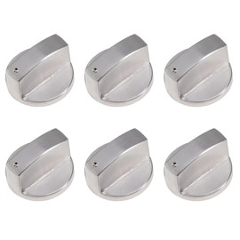 YHIJSR Set of 6 Rotary Knobs Cooker 6 mm Gas Hob Knobs Metal Gas Hob Knobs Universal Zinc Alloy Kitchen Stove Rotary Knob Locks Oven Switch Cooking Surface Control Gas Cooker Control Knobs