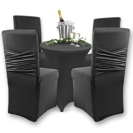 Gräfenstayn stretch chair covers Victoria round and square chair backs - bi-elastic fit with Oeko-Tex seal Standard 100: “Certified trust”.