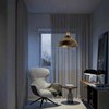 New Curvy Style Metal Lampshade Bulb Cover Lampshade (Brushed Copper)
