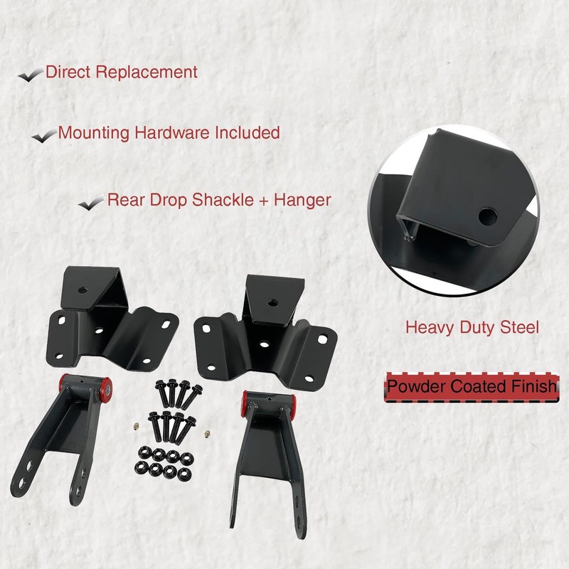 BST BSSP 4" Drop Kit Leveling Lowering Shackles Hangers Kits