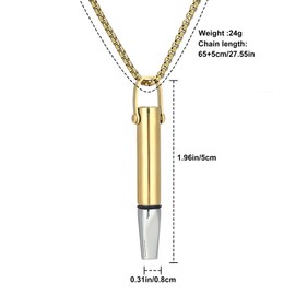 atnayo Breathing Necklace with Resistance, Flavoured Breathlace 2.0 with Resistance Filter for Stress Relief & Breathing Exercises (Gold)