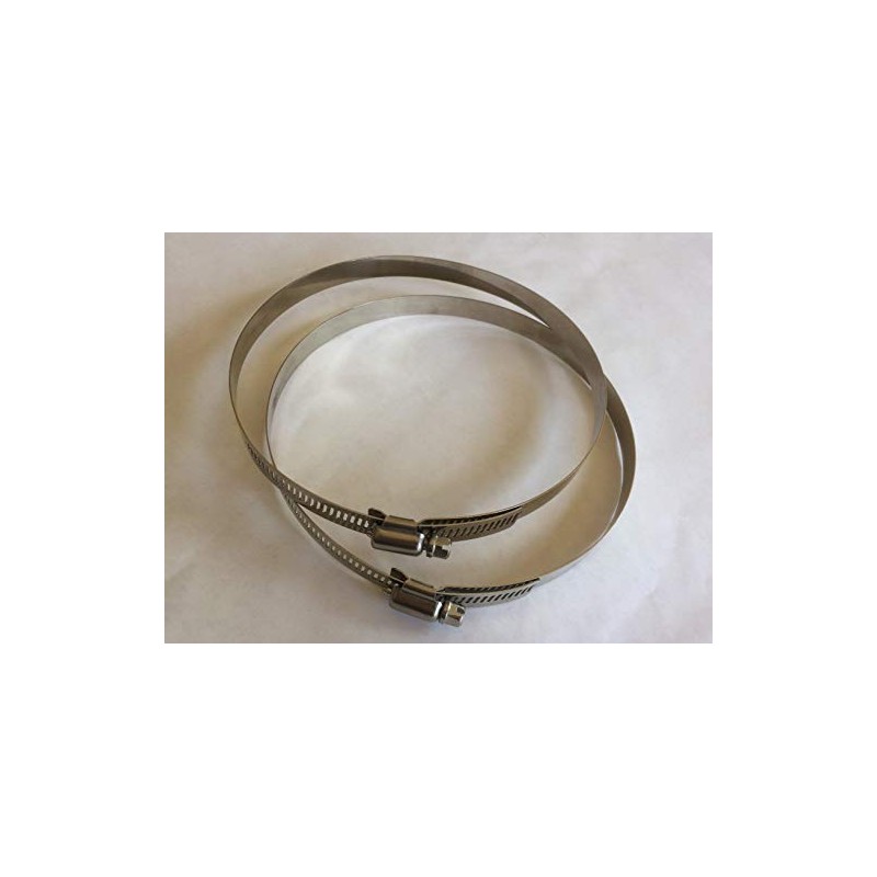 VABINK 10-Inch Stainless Steel Duct Clamps Hose Clips (2-Pack) with